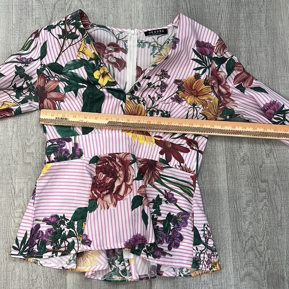 Jeuvre Floral Long Sleeve Size Large - Picture 7 of 10